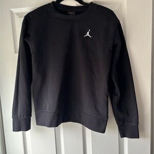 Jordan Black Crewneck Sweatshirt with White Jumpman